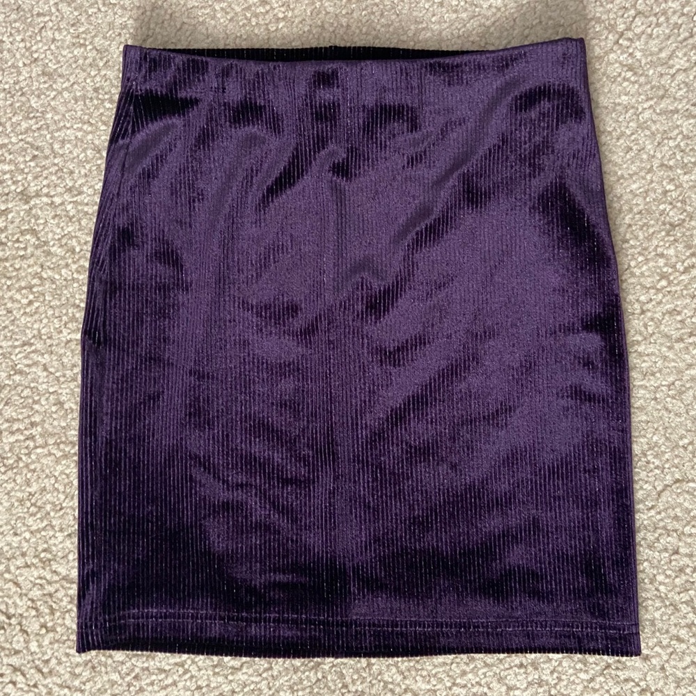 Velvet Mini Skirt